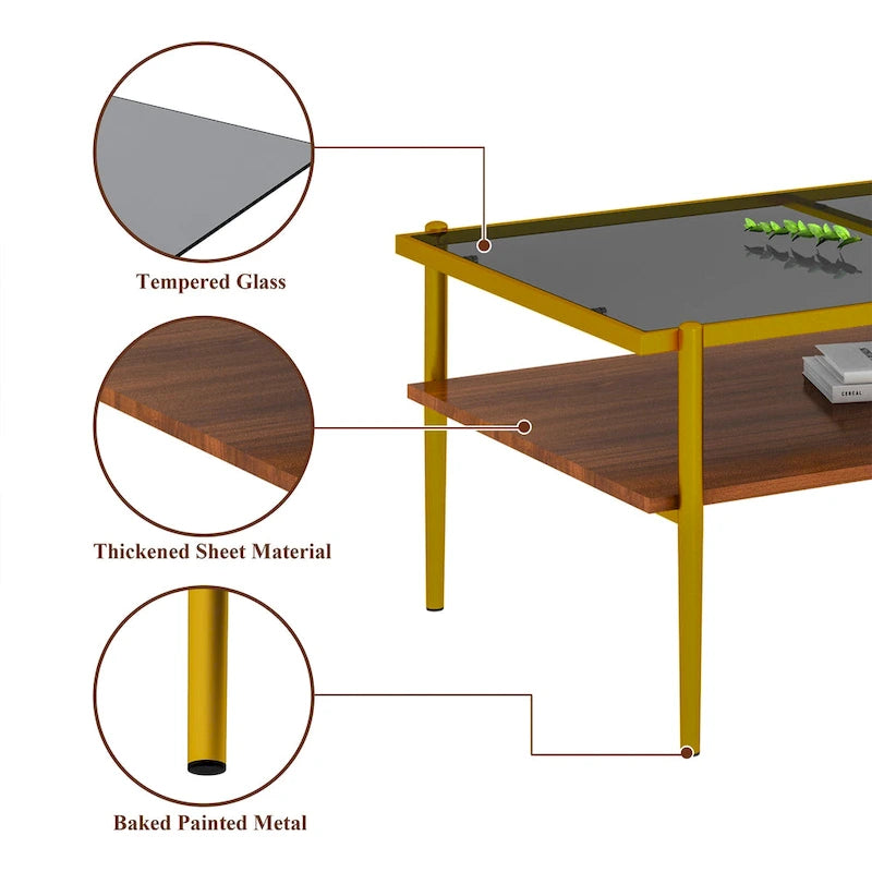 Ensemble de trois tables basses et d'appoint