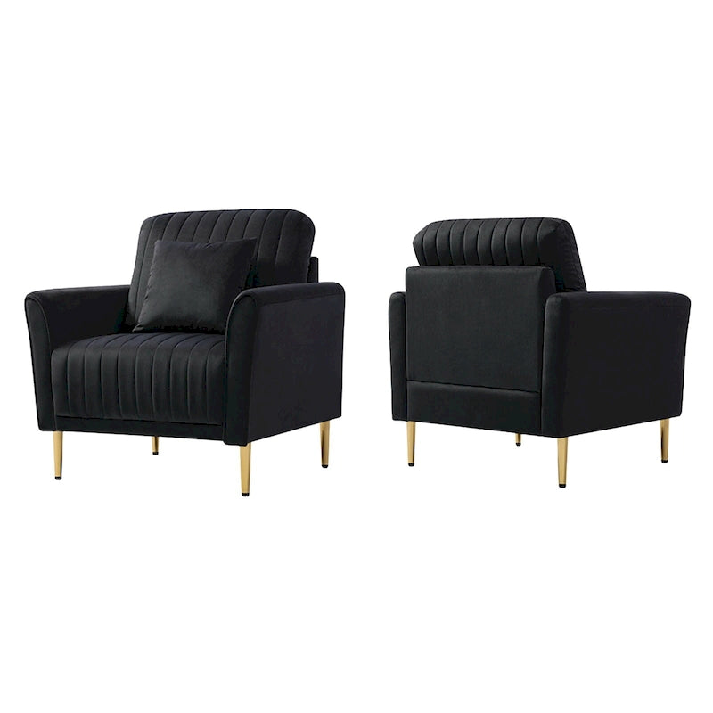 Fauteuil d'appoint en velours pour salon