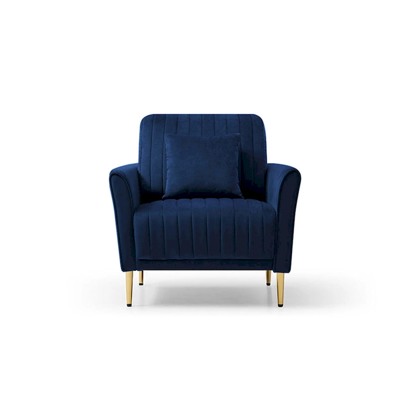 Fauteuil d'appoint en velours pour salon