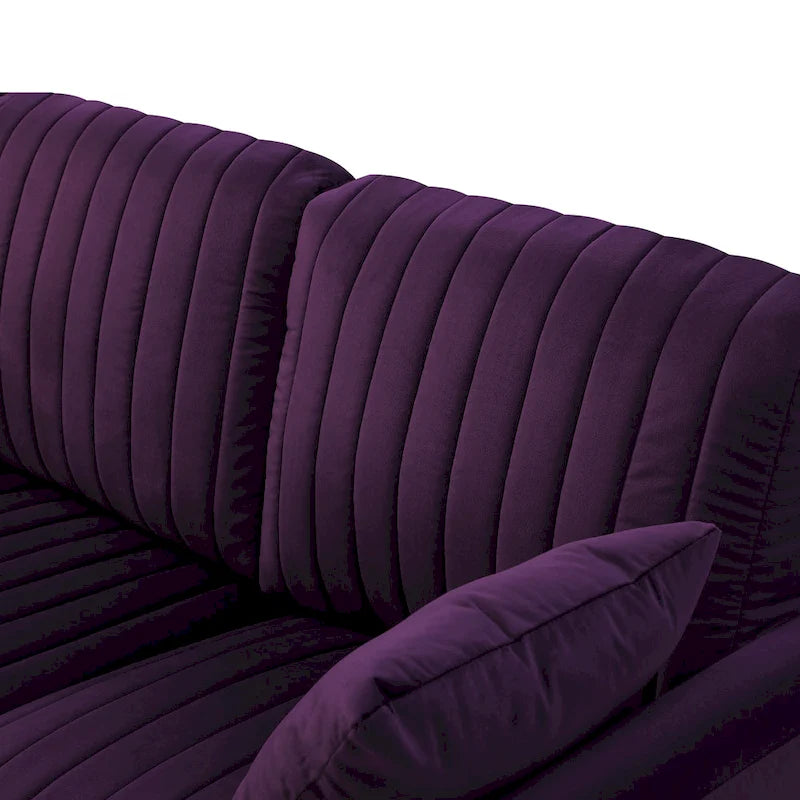 Fauteuil d'appoint en velours pour salon