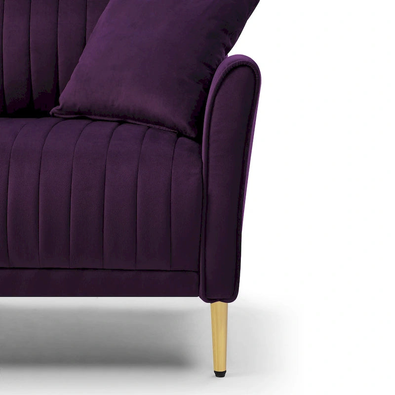 Fauteuil d'appoint en velours pour salon