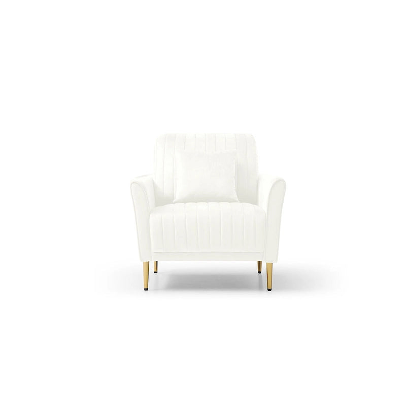 Fauteuil d'appoint en velours pour salon