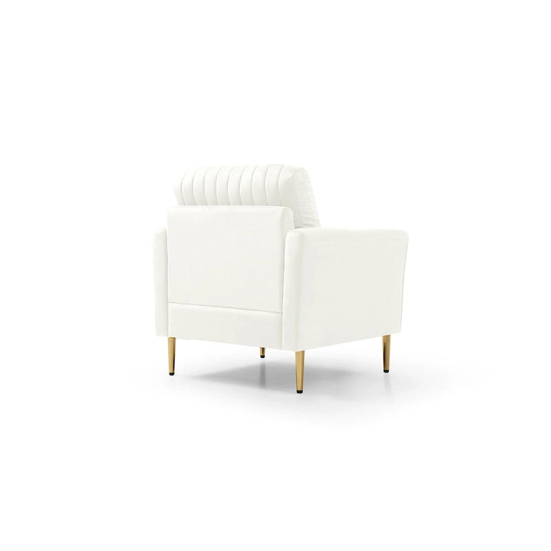 Fauteuil d'appoint en velours pour salon