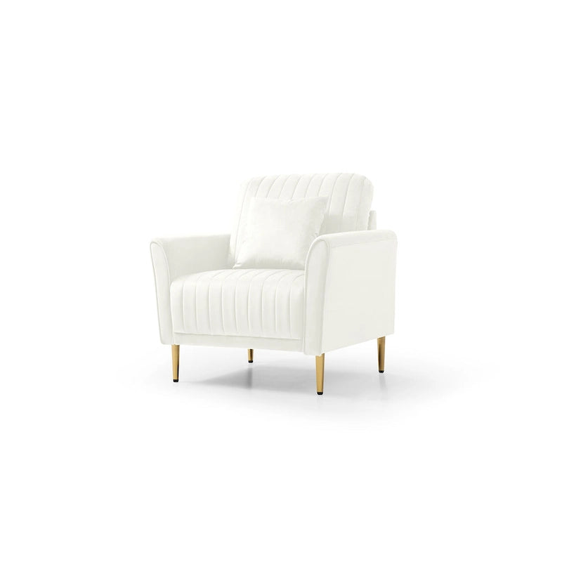 Fauteuil d'appoint en velours pour salon
