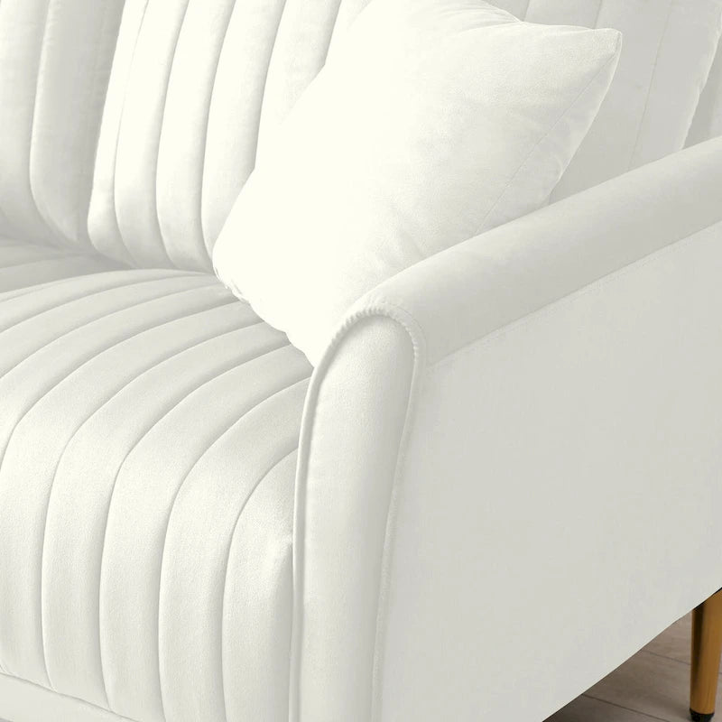 Fauteuil d'appoint en velours pour salon