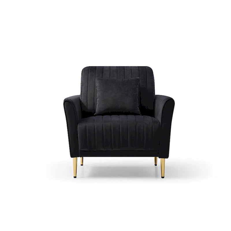 Fauteuil d'appoint en velours pour salon