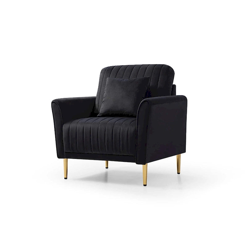 Fauteuil d'appoint en velours pour salon