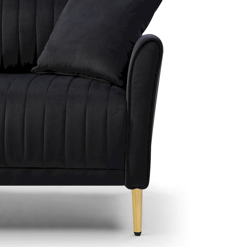 Fauteuil d'appoint en velours pour salon
