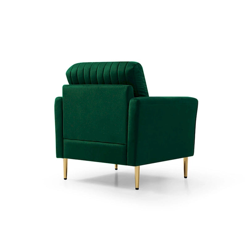 Fauteuil d'appoint en velours pour salon