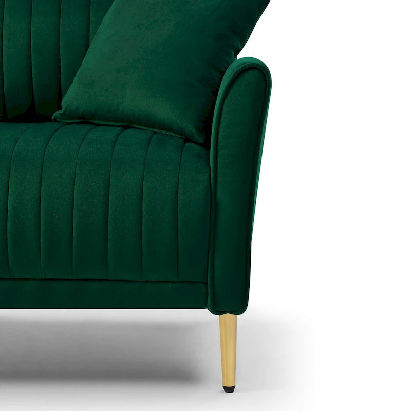 Fauteuil d'appoint en velours pour salon