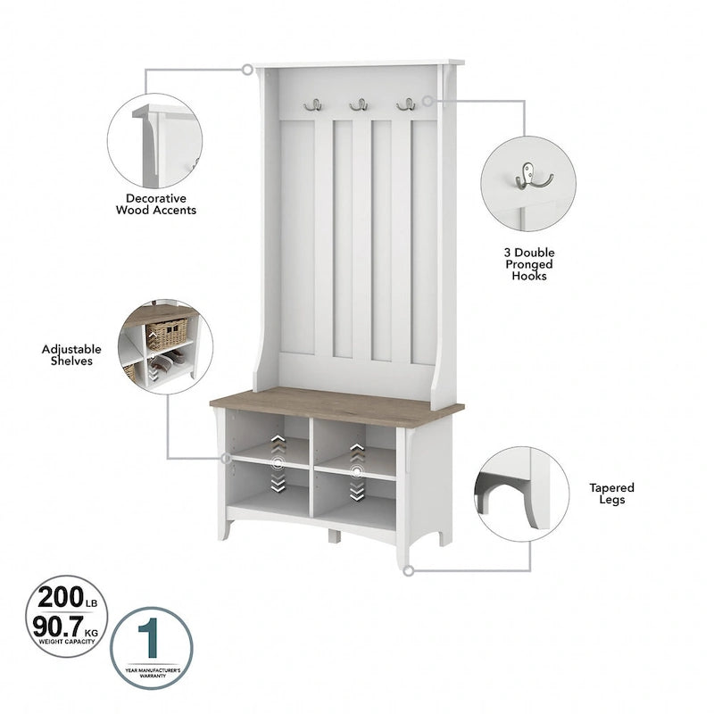Meuble à chaussures avec banc de rangement