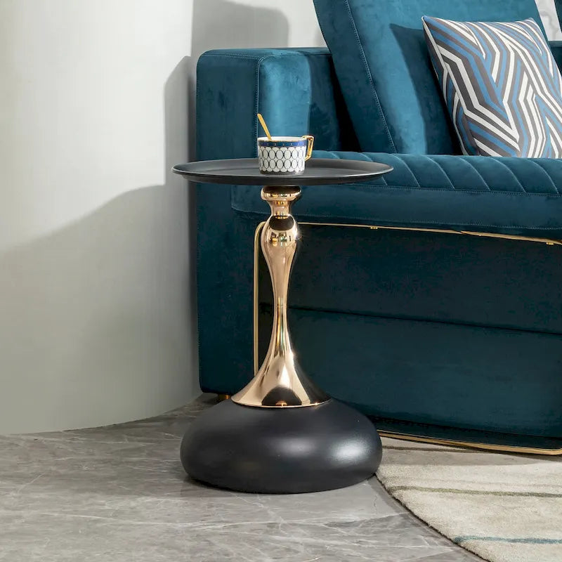 small round side table for small space