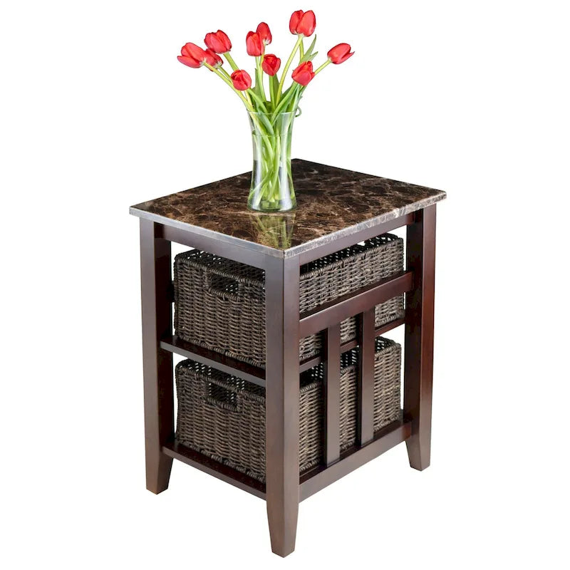 Plateau de table imitation marbre