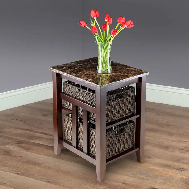 Plateau de table imitation marbre
