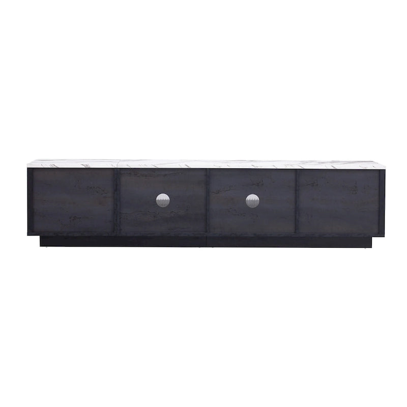 Meuble TV avec porte vitrée