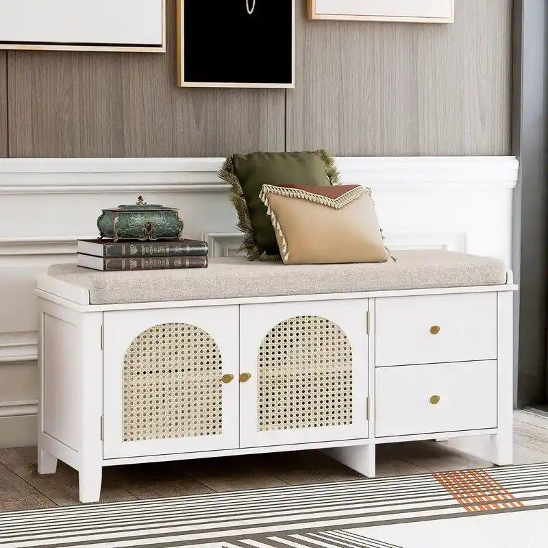 Banc d'entrée meuble à chaussures rétro