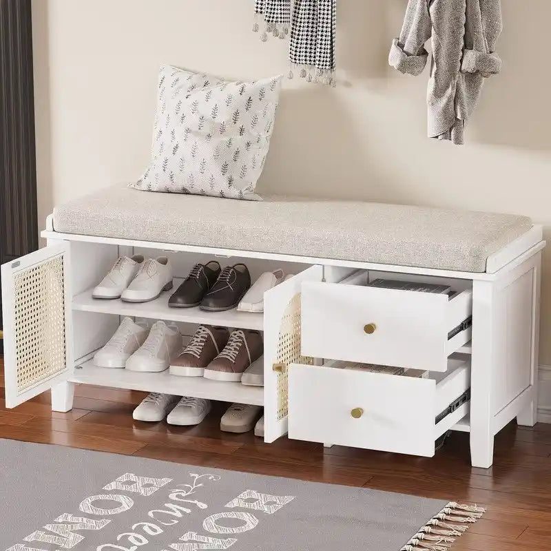 Banc d'entrée meuble à chaussures rétro
