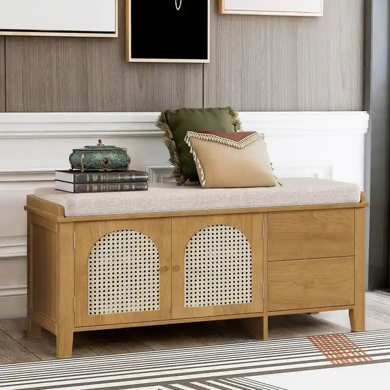 Banc d'entrée meuble à chaussures rétro