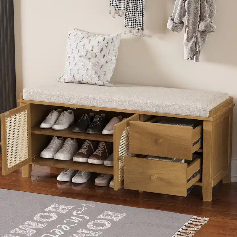 Banc d'entrée meuble à chaussures rétro