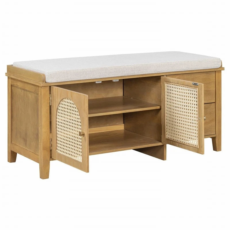 Banc d'entrée meuble à chaussures rétro