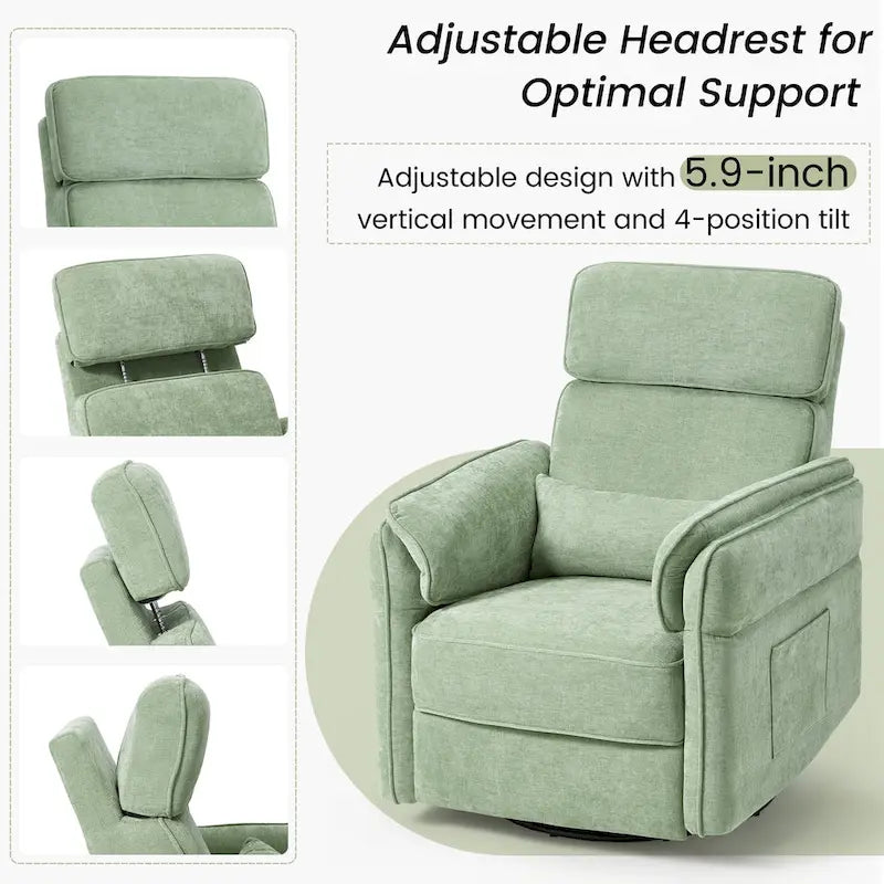 Fauteuil berçant/inclinable électrique pivotant