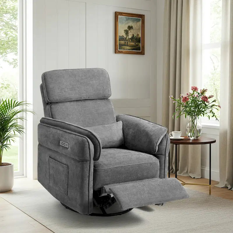 Fauteuil berçant/inclinable électrique pivotant