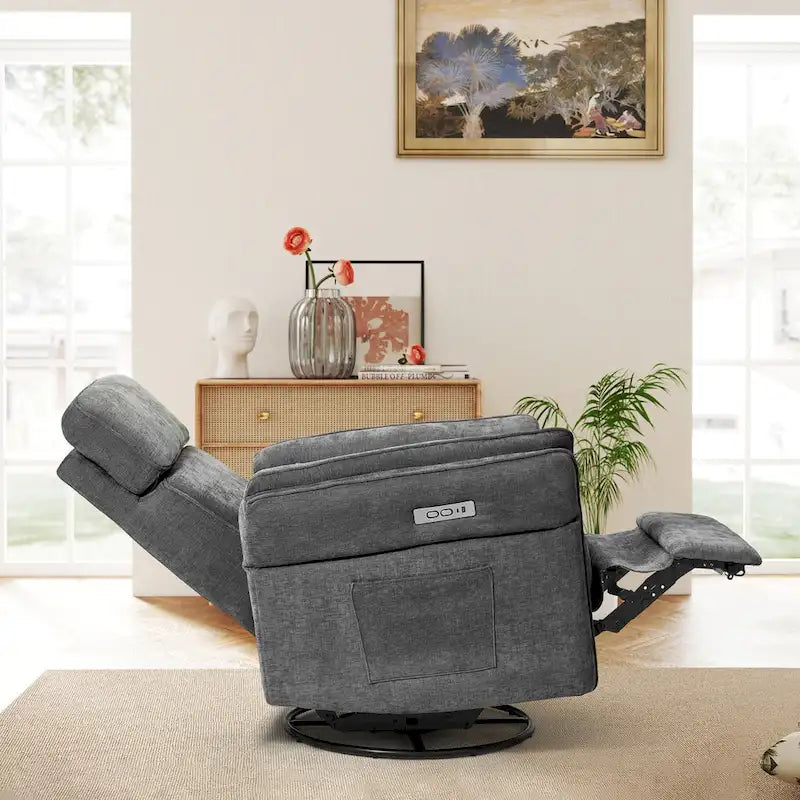 Fauteuil berçant/inclinable électrique pivotant