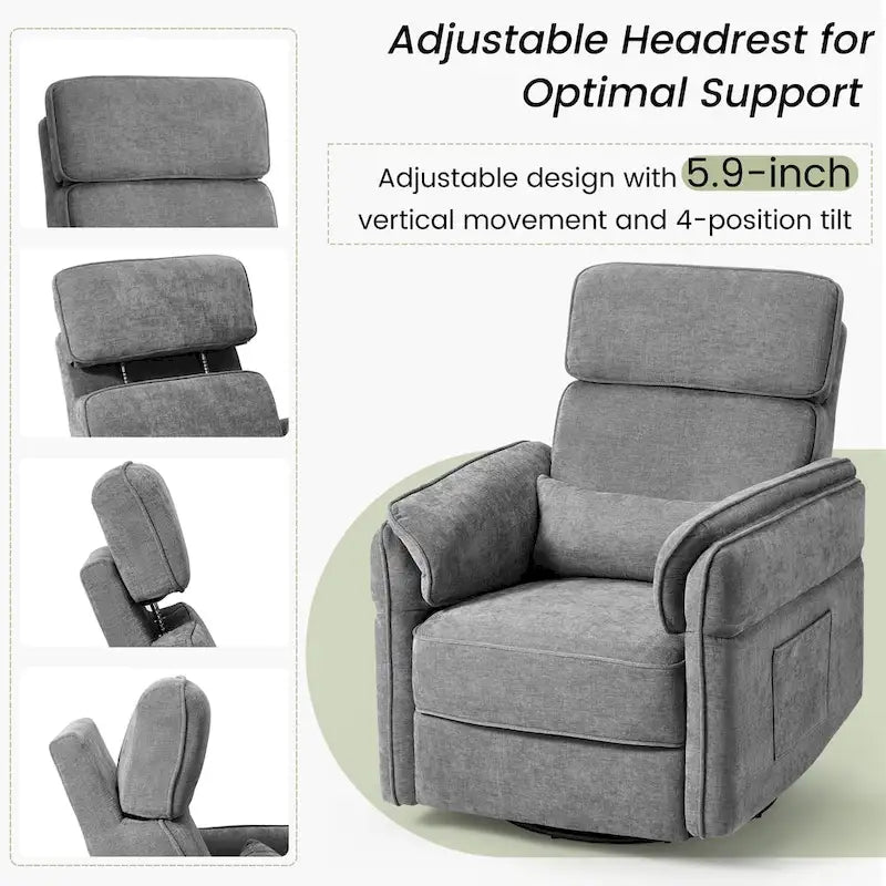 Fauteuil berçant/inclinable électrique pivotant