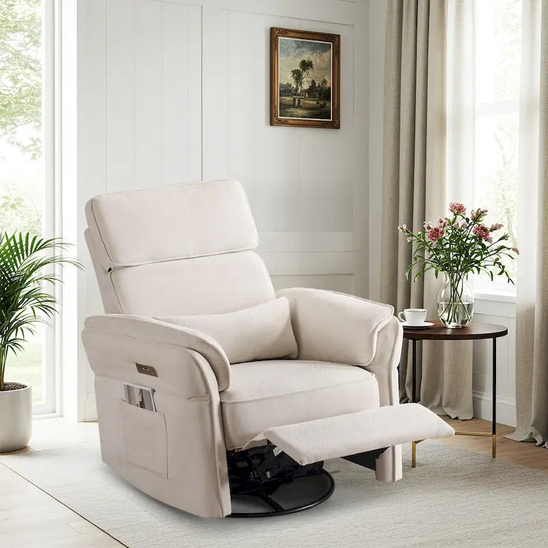 Fauteuil berçant/inclinable électrique pivotant