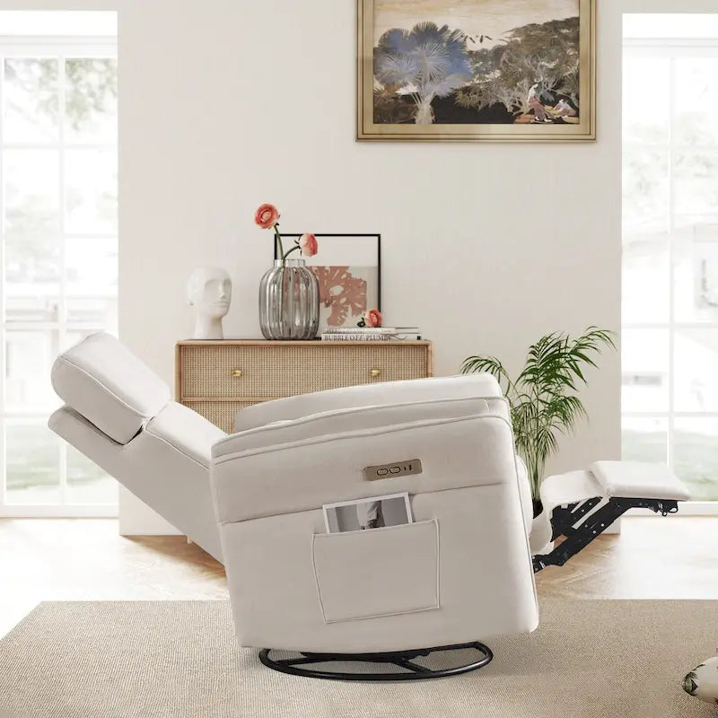 Fauteuil berçant/inclinable électrique pivotant