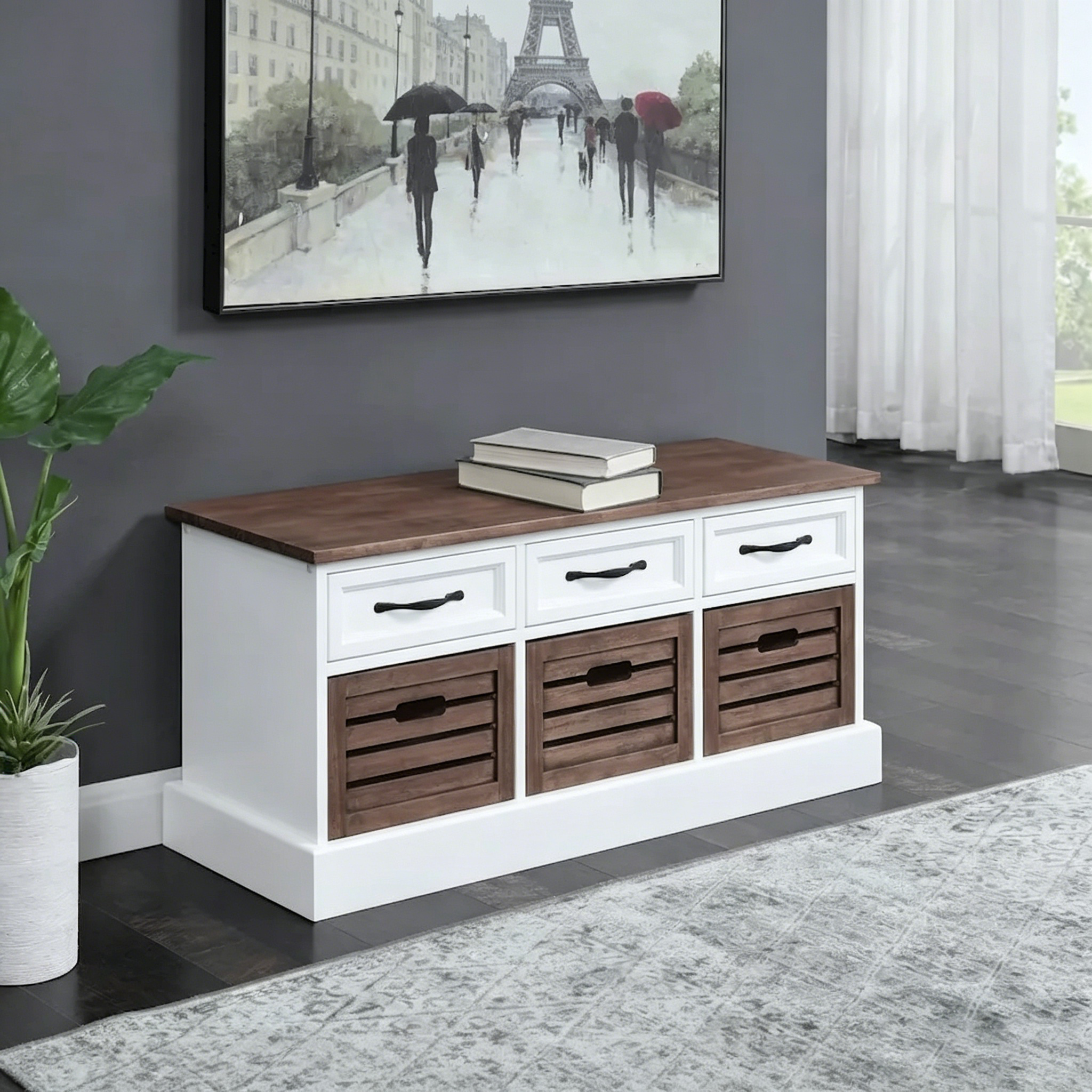 Banc de rangement 3 tiroirs