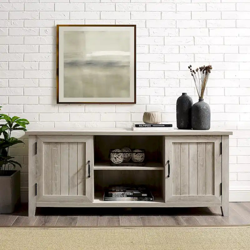 Meuble TV avec portes escamotables