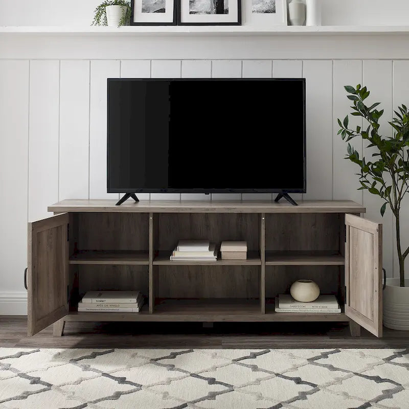 Meuble TV avec portes escamotables