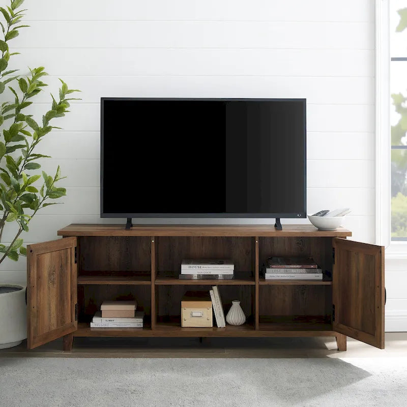 Meuble TV avec portes escamotables