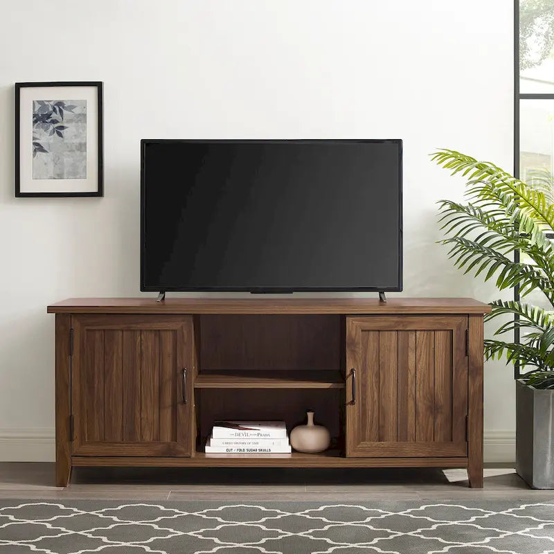 Meuble TV avec portes escamotables