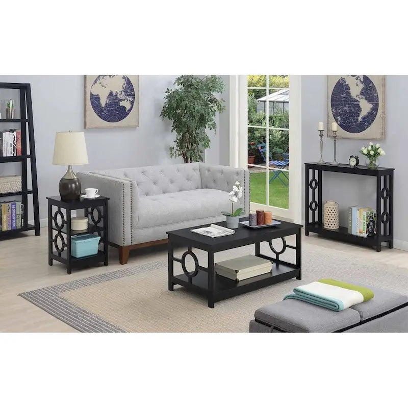 Console de table avec étagère Ring par Convenience Concepts