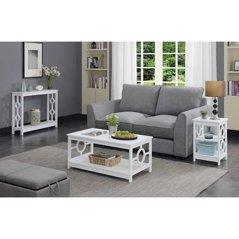Console de table avec étagère Ring par Convenience Concepts