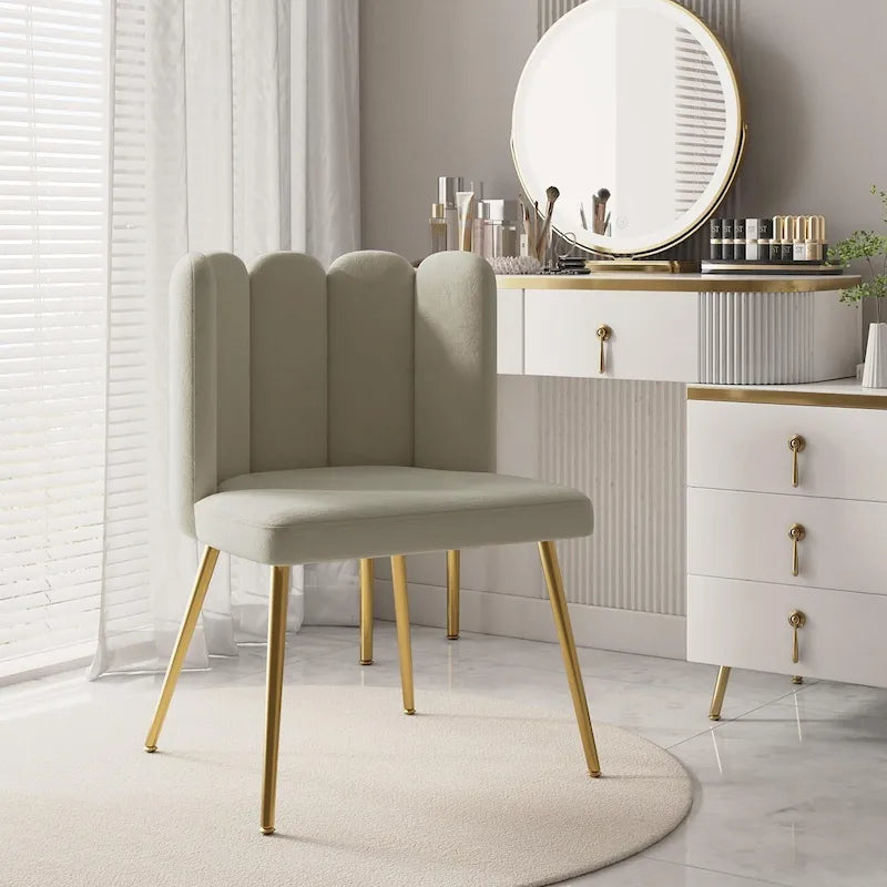 Chaise d'appoint avec dossier capitonné