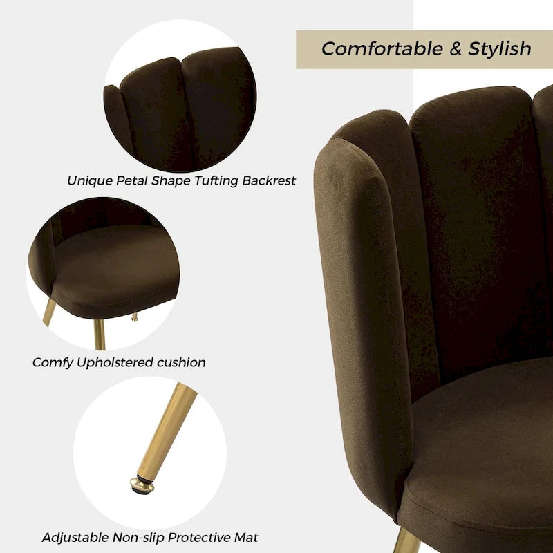 Chaise d'appoint avec dossier capitonné