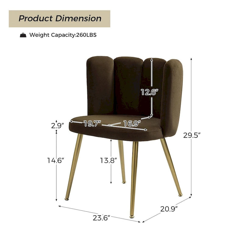 Chaise d'appoint avec dossier capitonné