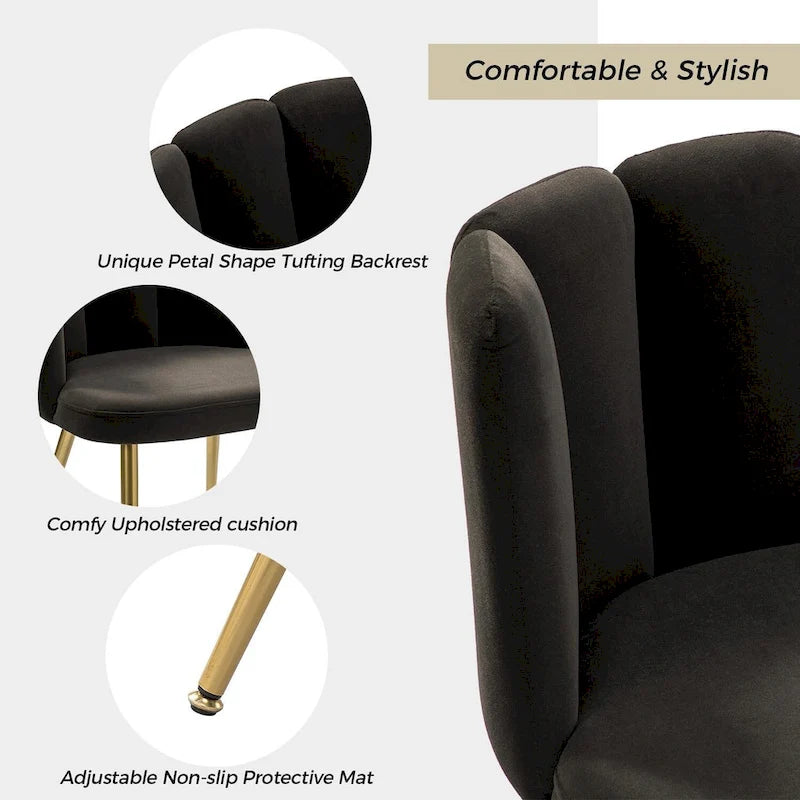 Chaise d'appoint avec dossier capitonné