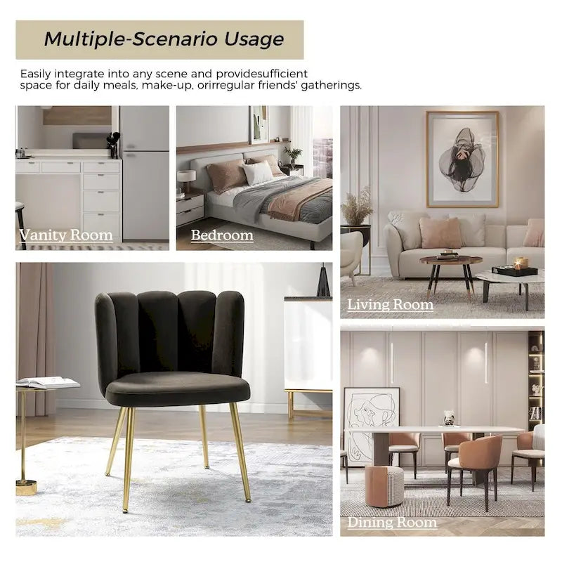 Chaise d'appoint avec dossier capitonné