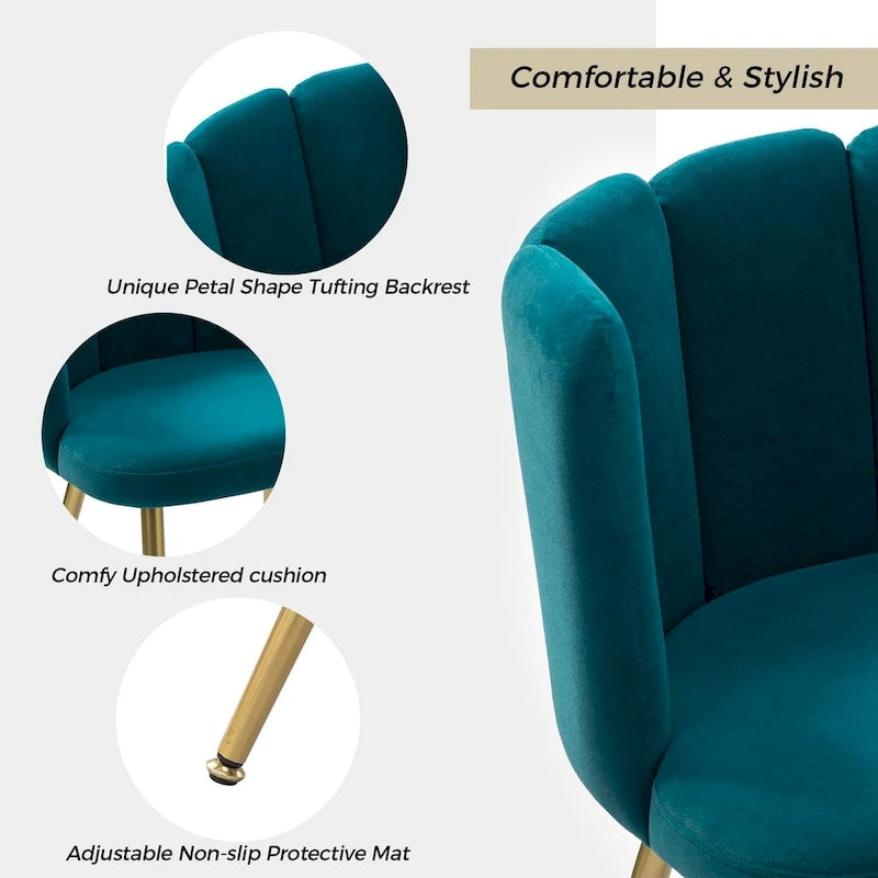 Chaise d'appoint avec dossier capitonné