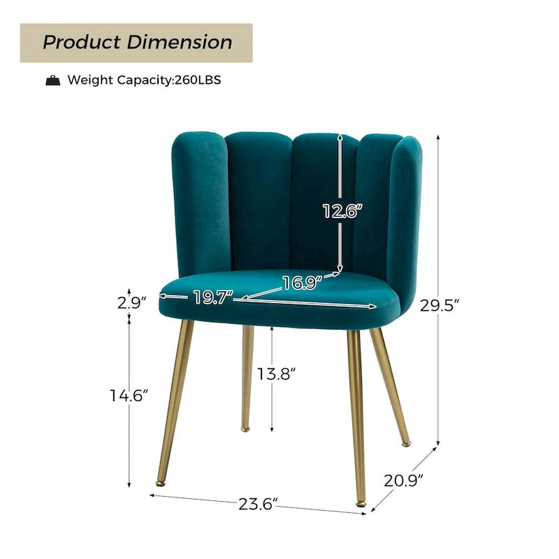 Chaise d'appoint avec dossier capitonné