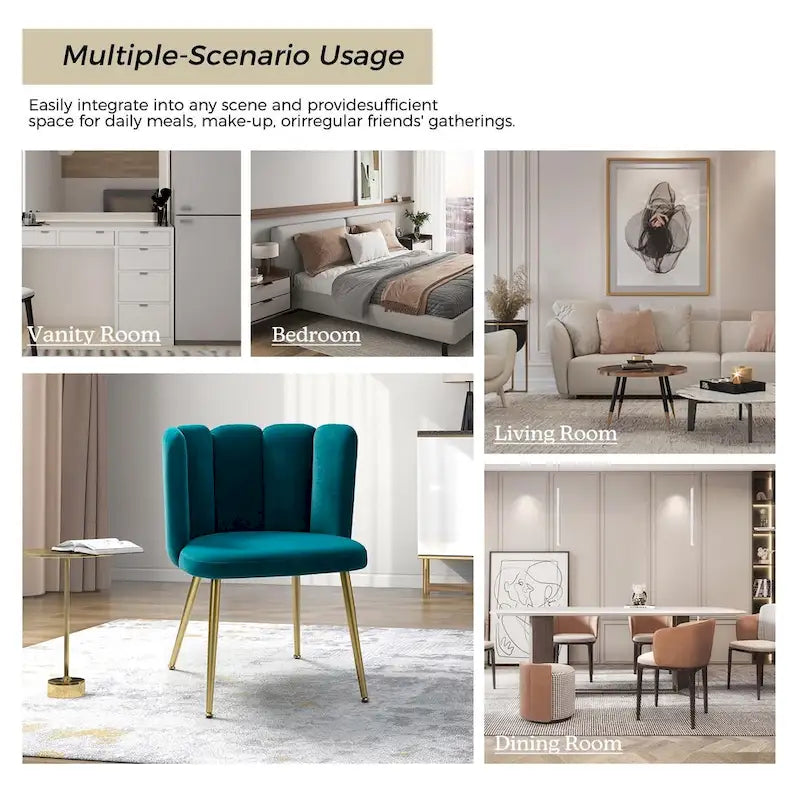 Chaise d'appoint avec dossier capitonné