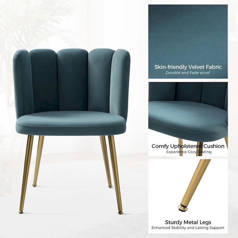 Chaise d'appoint avec dossier capitonné