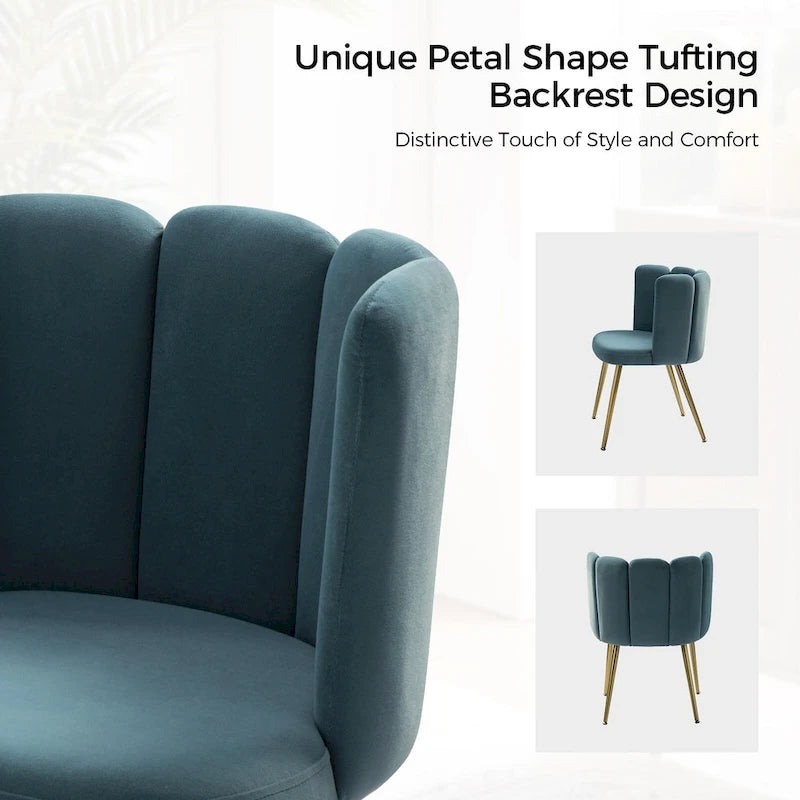 Chaise d'appoint avec dossier capitonné