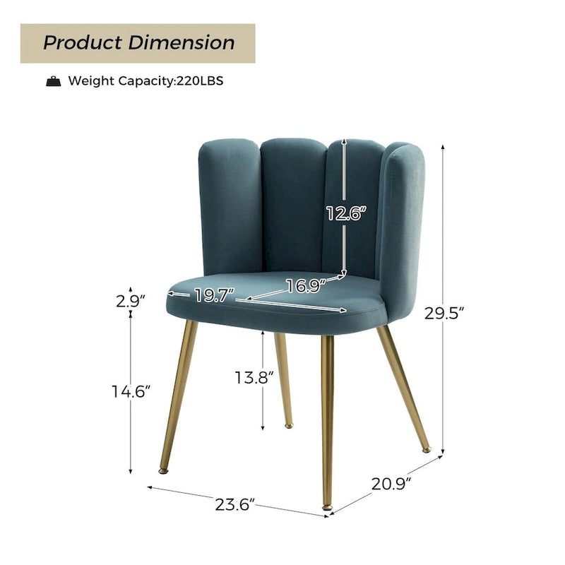 Chaise d'appoint avec dossier capitonné