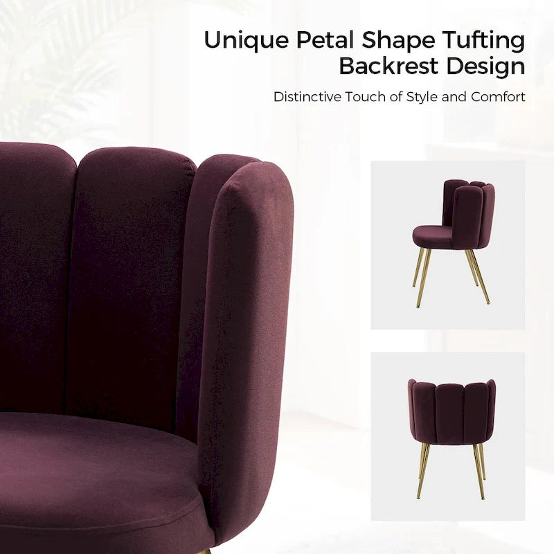 Chaise d'appoint avec dossier capitonné