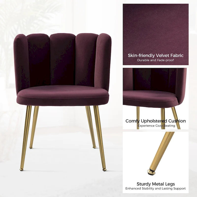 Chaise d'appoint avec dossier capitonné